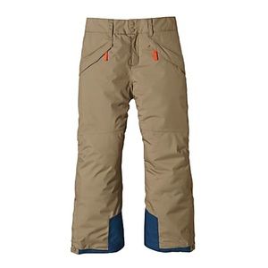 Patagonia Boys Insulated Snowshot Pants Ash Tan Size 10  Waterproof Snow